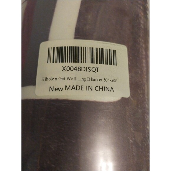 Get Well Throw Blanket Purple Fleece Funny I Wish I Could Take Your Pain 50x60 - Picture 4 of 4